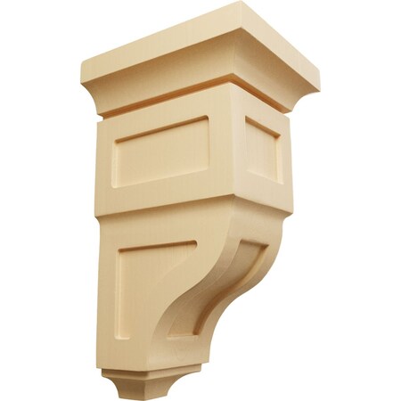 Ekena Millwork 5"W x 5 3/4"D x 10"H Medium Reyes Wood Corbel, Maple CORW05X05X10RYMA